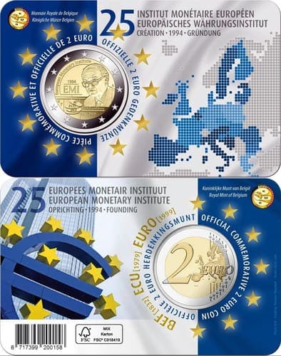 25th anniversary of the European Monetary Institute (EMI) UNC • Card