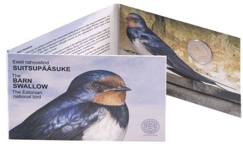 Estonian national bird – the barn swallow BU • Card