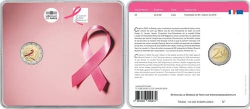 25th anniversary of the pink ribbon, symbol of the fight against breast cancer BU • Blister