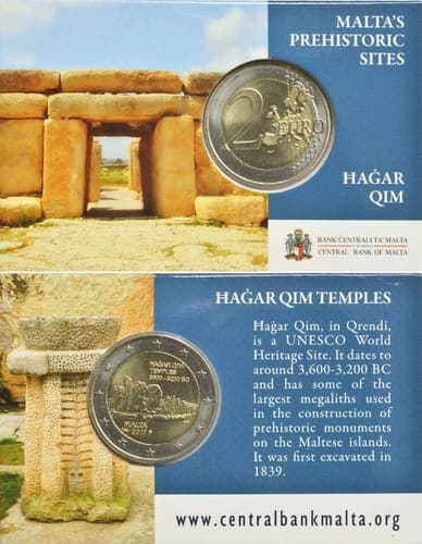 Unesco World Heritage Site: Maltese prehistoric temples of Hagar Qim UNC • Card