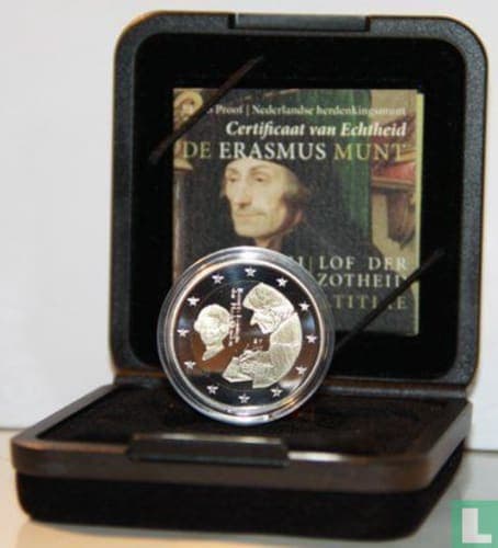 The 500th anniversary of the publication of the world-famous book "Laus Stultitiae" by the Dutch philosopher, humanist and theologian Desiderius Erasmus Proof • Box