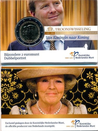 The announcement of the abdication of the throne by Her Majesty Queen Beatrix UNC • Card