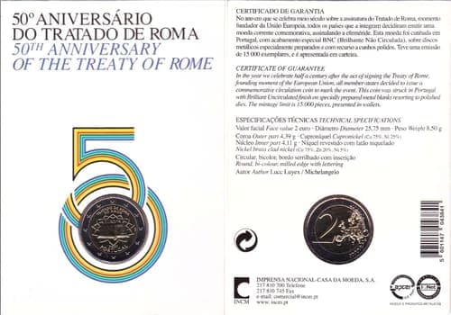 50th anniversary of the Treaty of Rome BU • Card