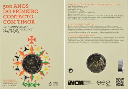 500 years of the first contacts with Timor, nowadays an independent Portuguese speaking country (Timor Lorosae) BU • Card