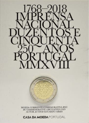 250 years of the Official Printing Works (‘Imprensa Nacional’) BU • Card