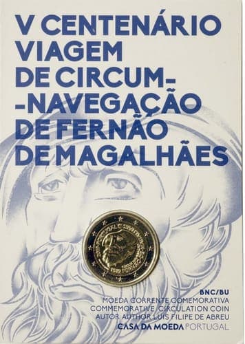 500 years of the first circumnavigation organised and led by the Portuguese explorer and navigator Fernão De Magalhães BU • Card