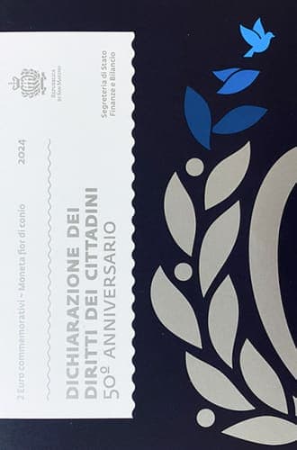 The 50th anniversary of the Declaration of Citizens' Rights and the
          Fundamental Principles of San Marino BU • Blister