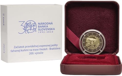 200th anniversary of the start of the horse-drawn express mail coach service between Vienna and Bratislava Proof • Box