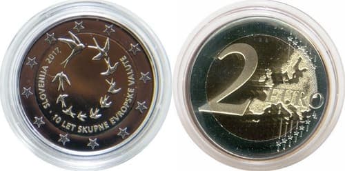 The 10th anniversary of the euro in Slovenia Proof • Capsule