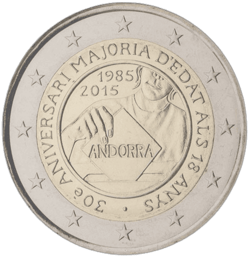 Andorra 2015 30th anniversary of the Coming of Age and Political Rights to the Men and Women turning 18 years old