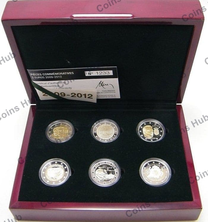 set of 6 commemorative coins from 2009-2012