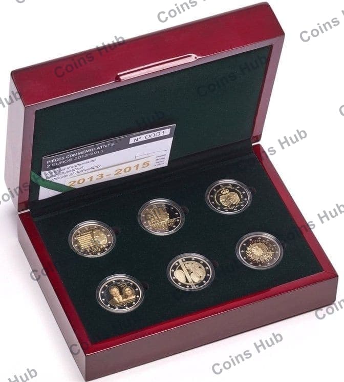 set of 6 commemorative coins from 2013-2015
