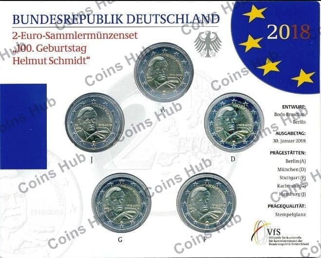 €2 commemorative coin set