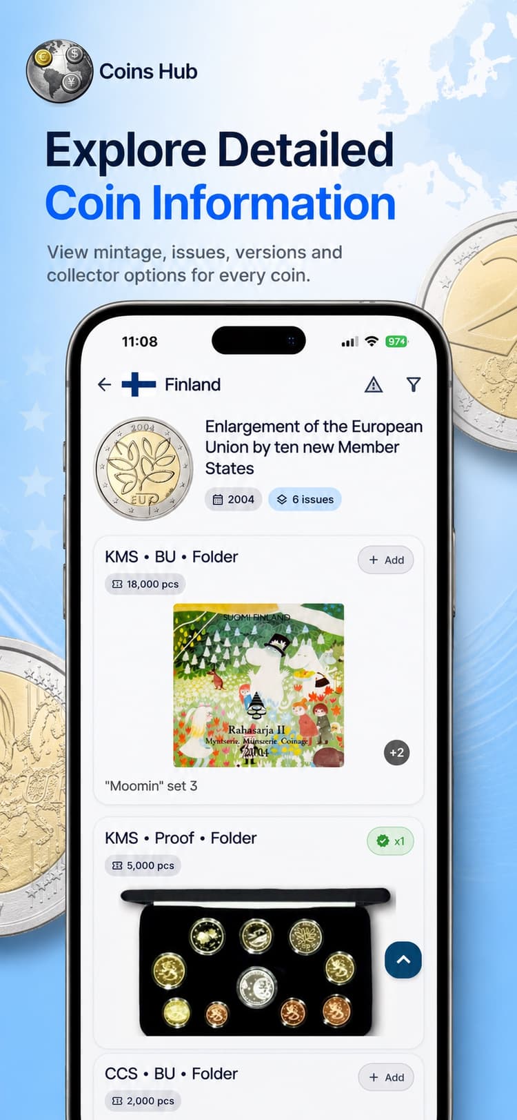 Detailed coin information